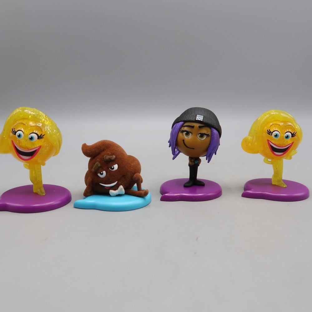 The Emoji Movie Collectible Figure Set Figures Poop‎ Smiler Jailbreak toy lot